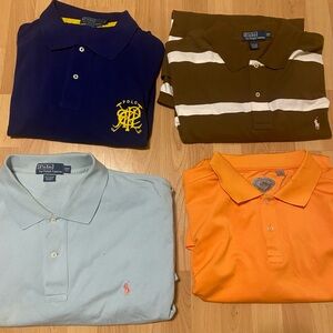 ALL 4 For $37 Polo by Ralph Lauren Men's Polo Shirt - Blue, Sky blue, and Brown